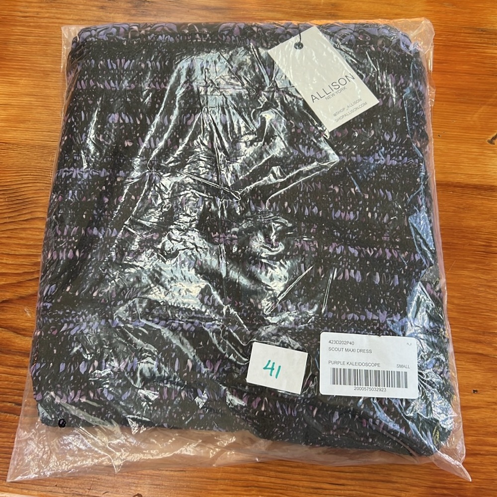 NWT Allison New York Scout Maxi‎ Dress Purple Kaleidoscope Women's Size Small - Picture 10 of 10
